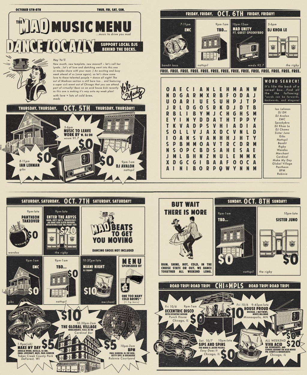 The Mad Music&nbsp;Menu